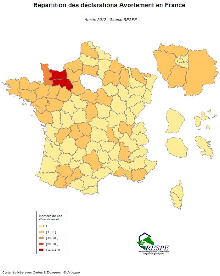 Bilan sous-réseau 2012 carte avortement - RESPE